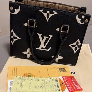 Louis Vuitton Black & White Monogram OnTheGo Tote